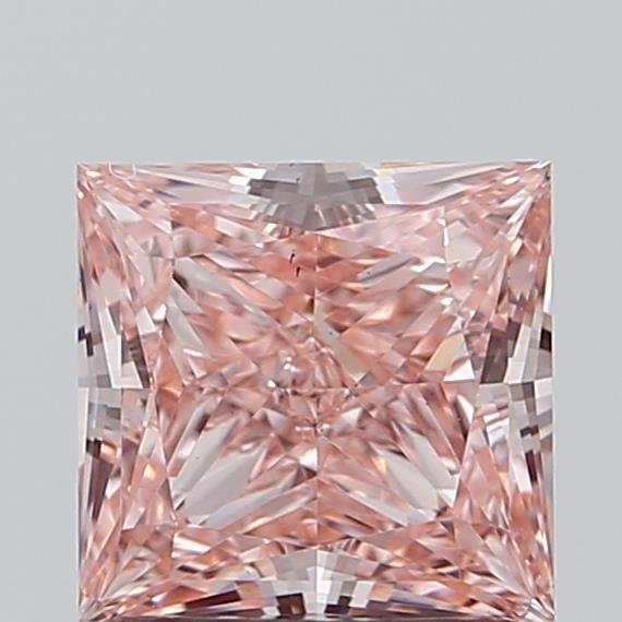 1.32 ct Princess PINK VS2 IGI Certified Lab Grown Diamond