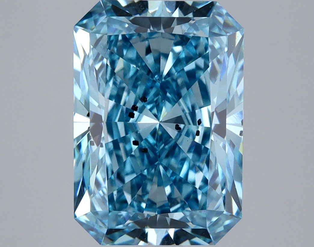 2.58 ct Radiant BLUE SI2 IGI Certified Lab Grown Diamond