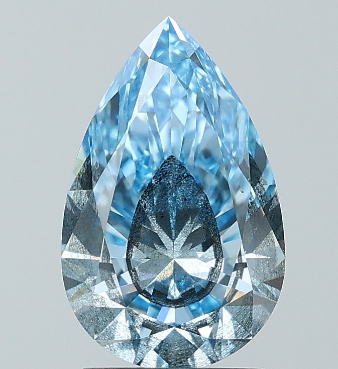 2.13 ct Pear BLUE SI2 IGI Certified Lab Grown Diamond