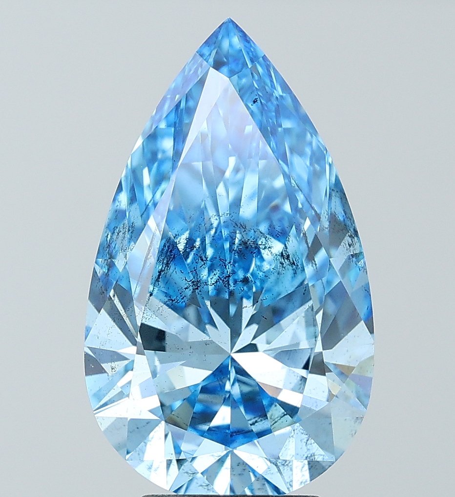 5.03 ct Pear BLUE SI2 IGI Certified Lab Grown Diamond