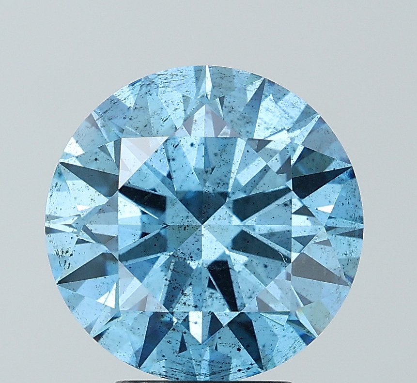 4.30 ct Round BLUE SI2 IGI Certified Lab Grown Diamond