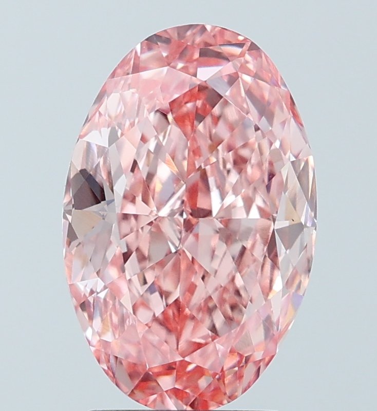 3.51 ct Oval PINK VVS1 IGI Certified Lab Grown Diamond