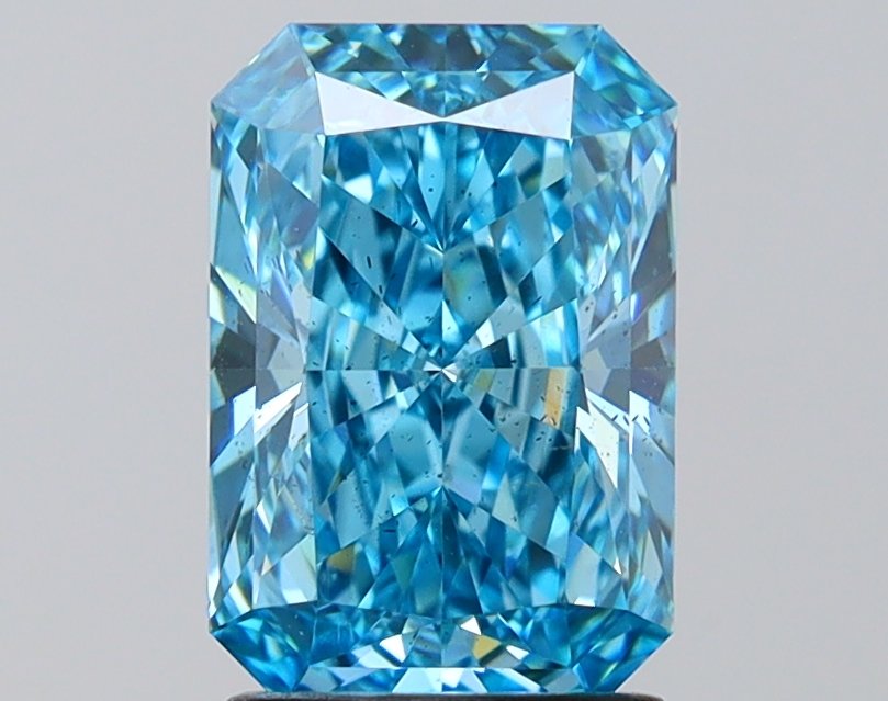2.03 ct Radiant BLUE SI2 IGI Certified Lab Grown Diamond