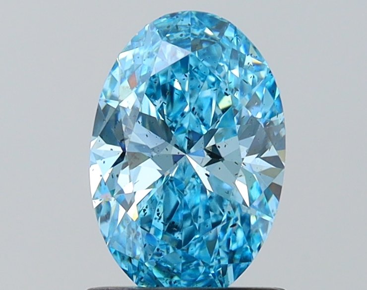 1.08 ct Oval BLUE SI2 IGI Certified Lab Grown Diamond