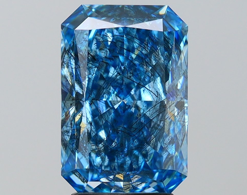 3.31 ct Radiant BLUE I1 IGI Certified Lab Grown Diamond